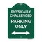 Signmission Physically Challenged Parking W/ Bidirectional Arrow Heavy-Gauge Alum Sign, 18" x 24", GW-1824-23305 A-DES-GW-1824-23305 - alternate 1